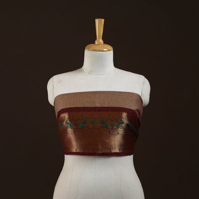 Kanchipuram cotton blouse piece 07 - handcrafted