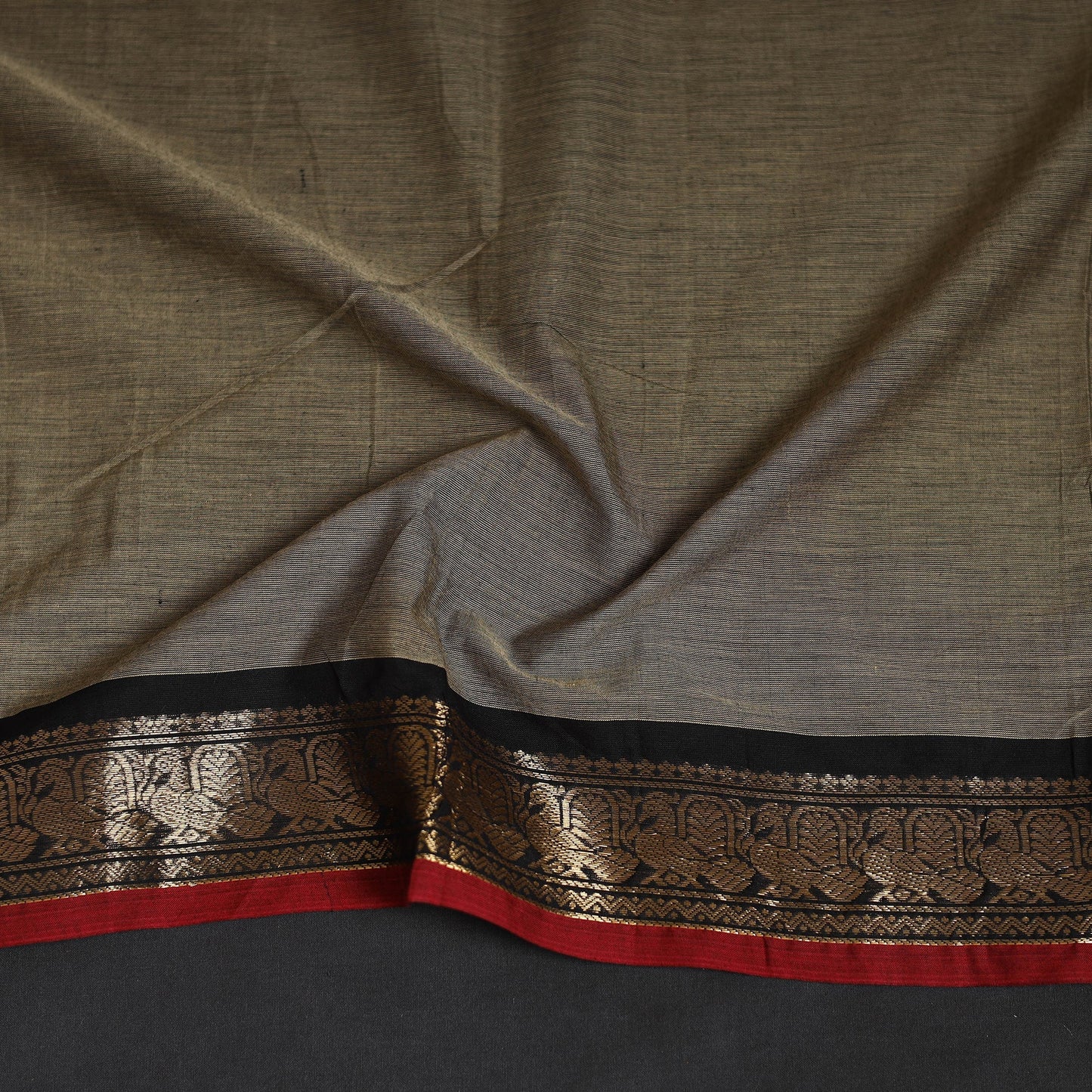Kanchipuram cotton blouse piece 20 - handcrafted