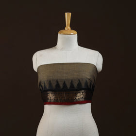 Kanchipuram cotton blouse piece 20 - handcrafted