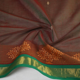Brown - kanchipuram cotton blouse piece 35 - handcrafted