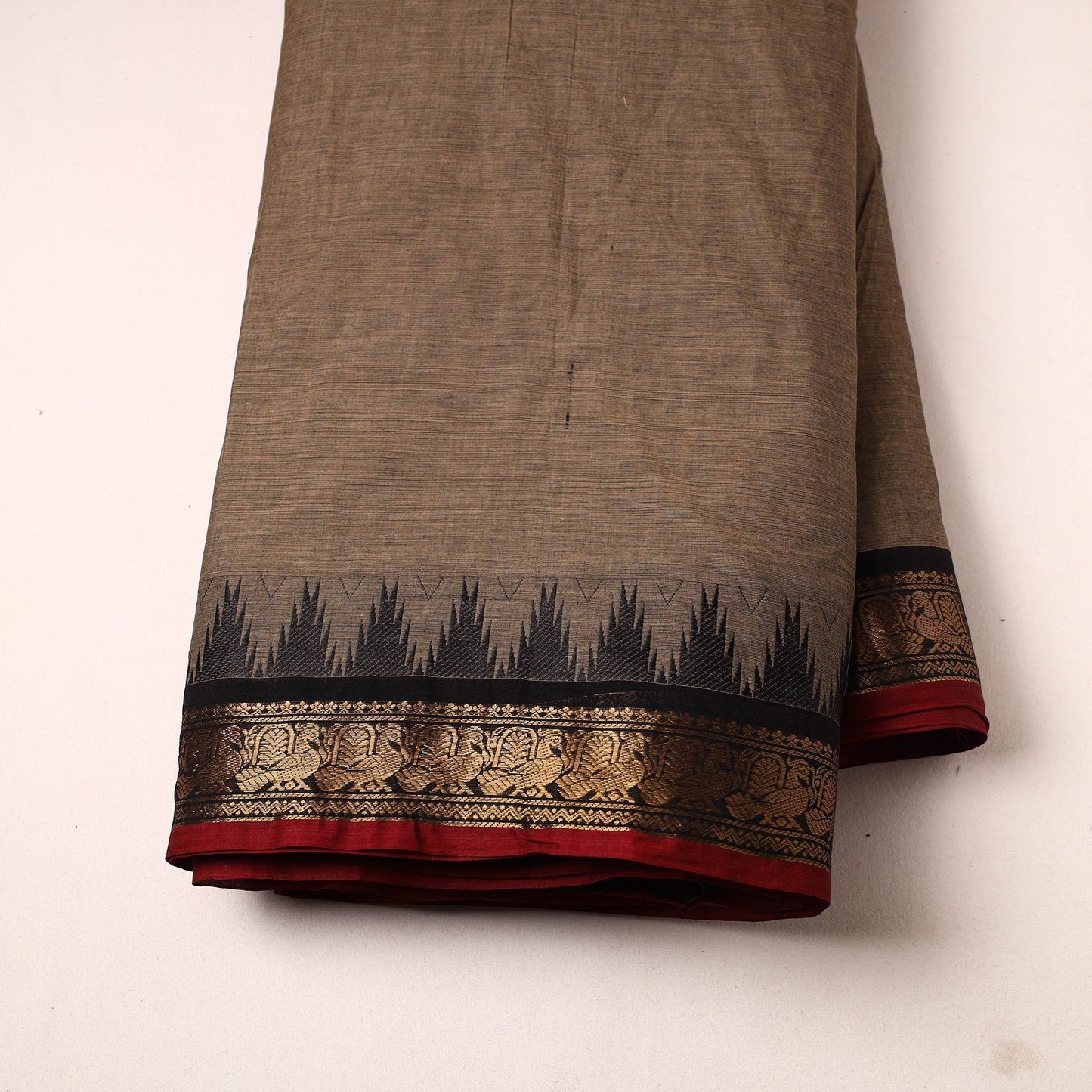  Kanchipuram Cotton Fabric with Zari Border 04 