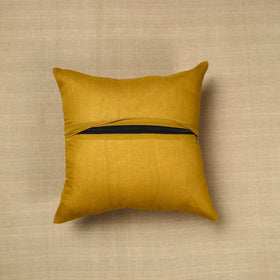 Brown - kanchipuram patchwork cushion cover 28 - handcrafted