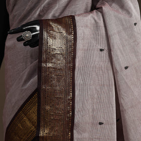 Brown - kandangi buti chettinad cotton saree with border 05