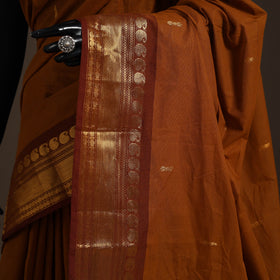 Brown - kandangi buti chettinad cotton saree with border 40
