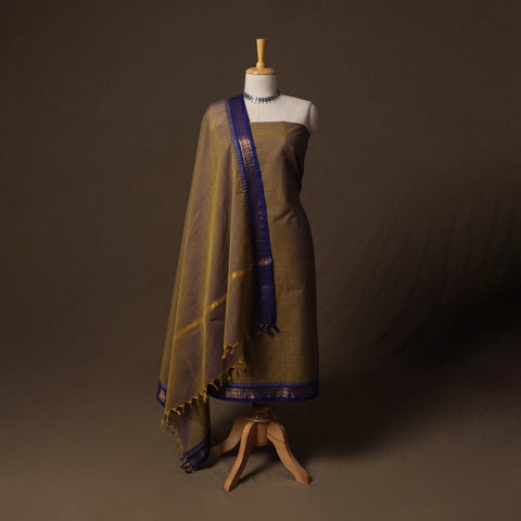 Kandangi chettinad cotton 2pc unstitched dress material 02