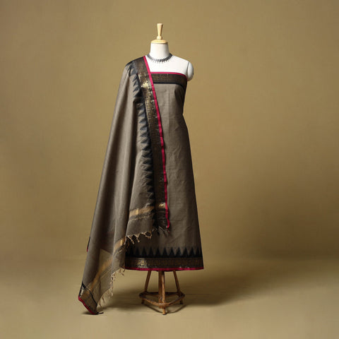 Kandangi chettinad cotton 2pc unstitched dress material 04