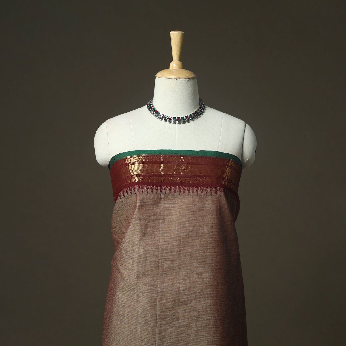 Kandangi chettinad cotton 2pc unstitched dress material 27