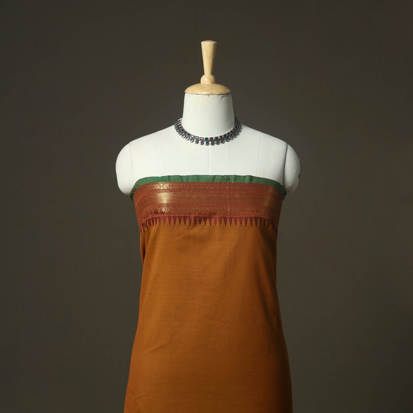 Kandangi chettinad cotton 2pc unstitched dress material 52