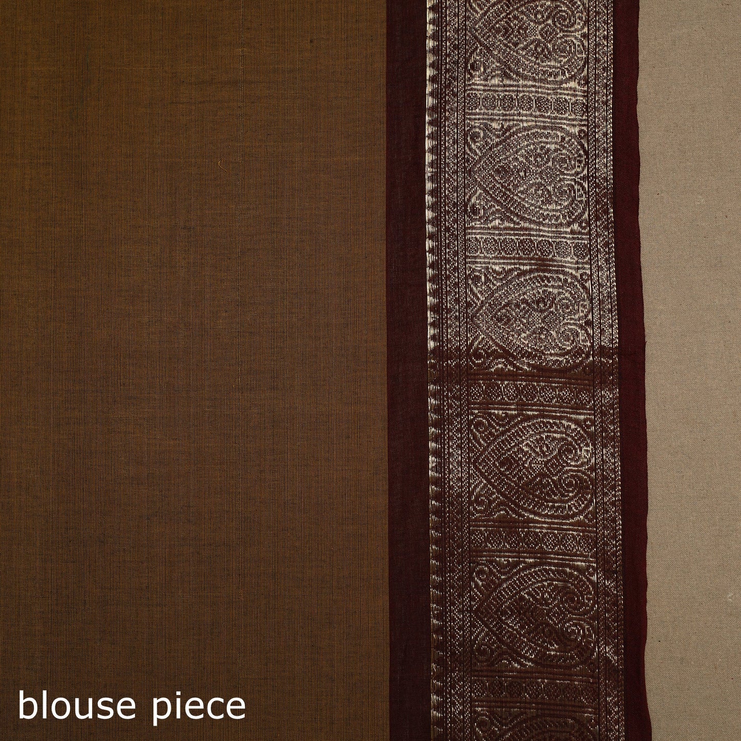 Brown Kandangi Chettinad Cotton Saree with Border