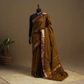 Brown Kandangi Chettinad Cotton Saree with Border