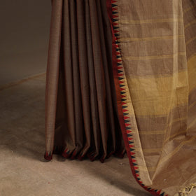 Brown - kandangi chettinad cotton saree with border 105
