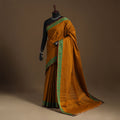Brown Kandangi Chettinad Cotton Saree with Border