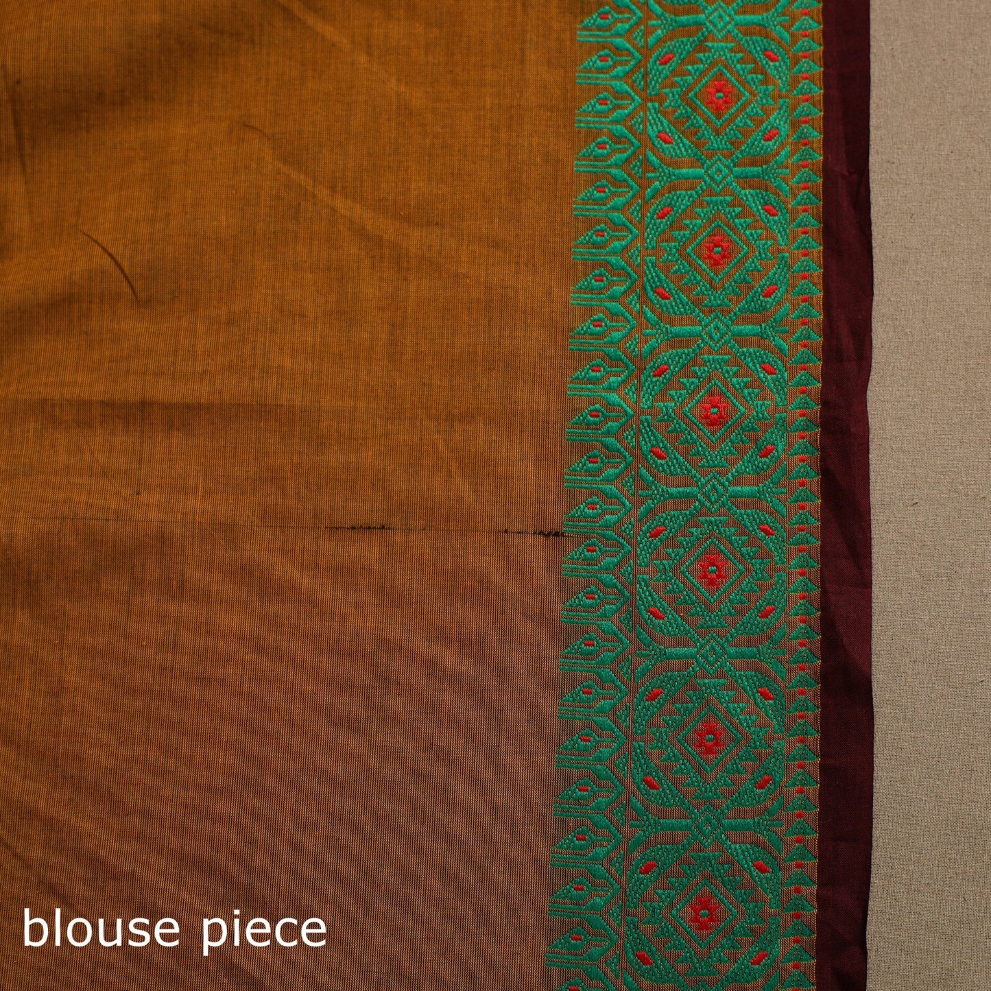 Brown Kandangi Chettinad Cotton Saree with Border