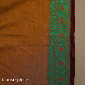 Brown Kandangi Chettinad Cotton Saree with Border