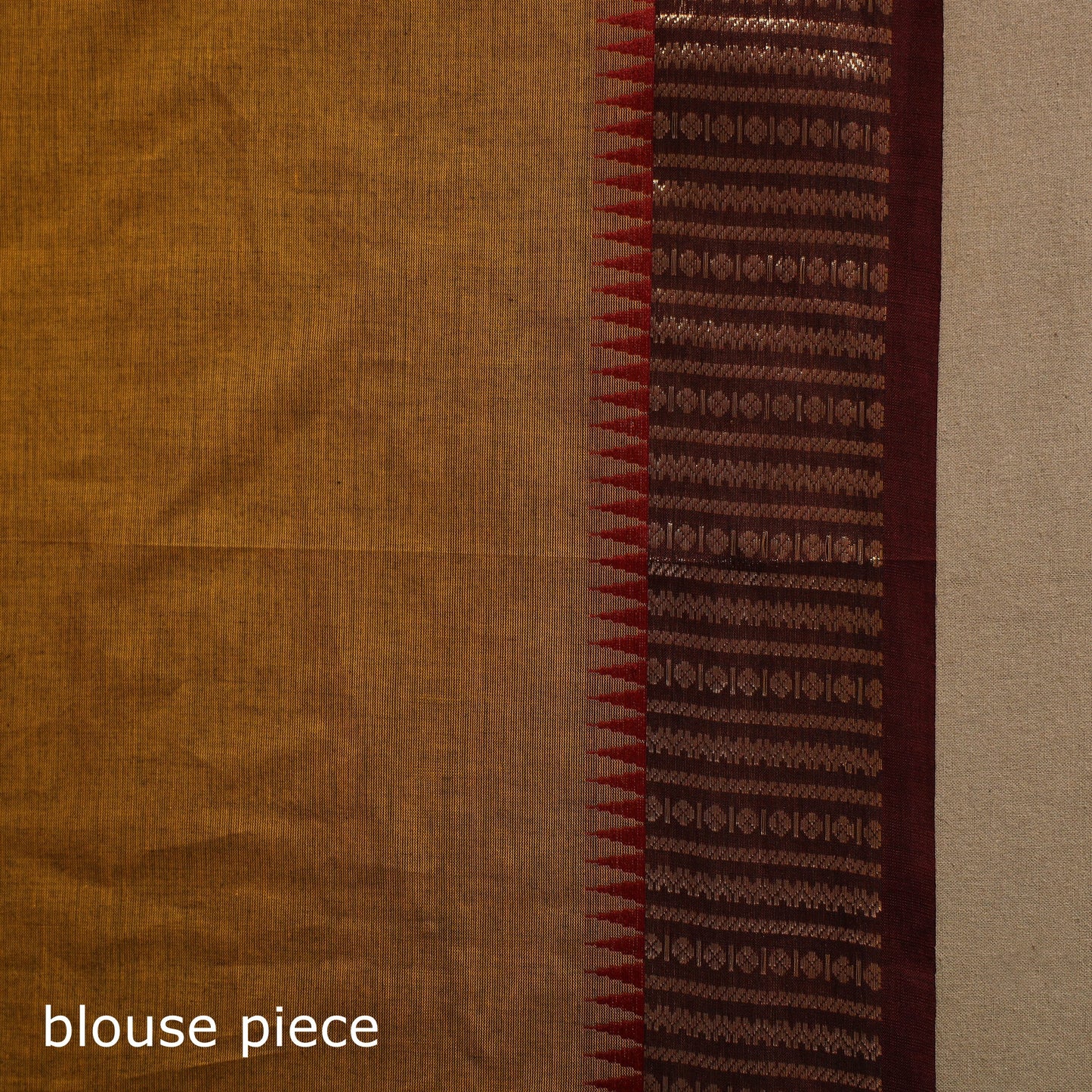 Brown Kandangi Chettinad Cotton Saree with Border