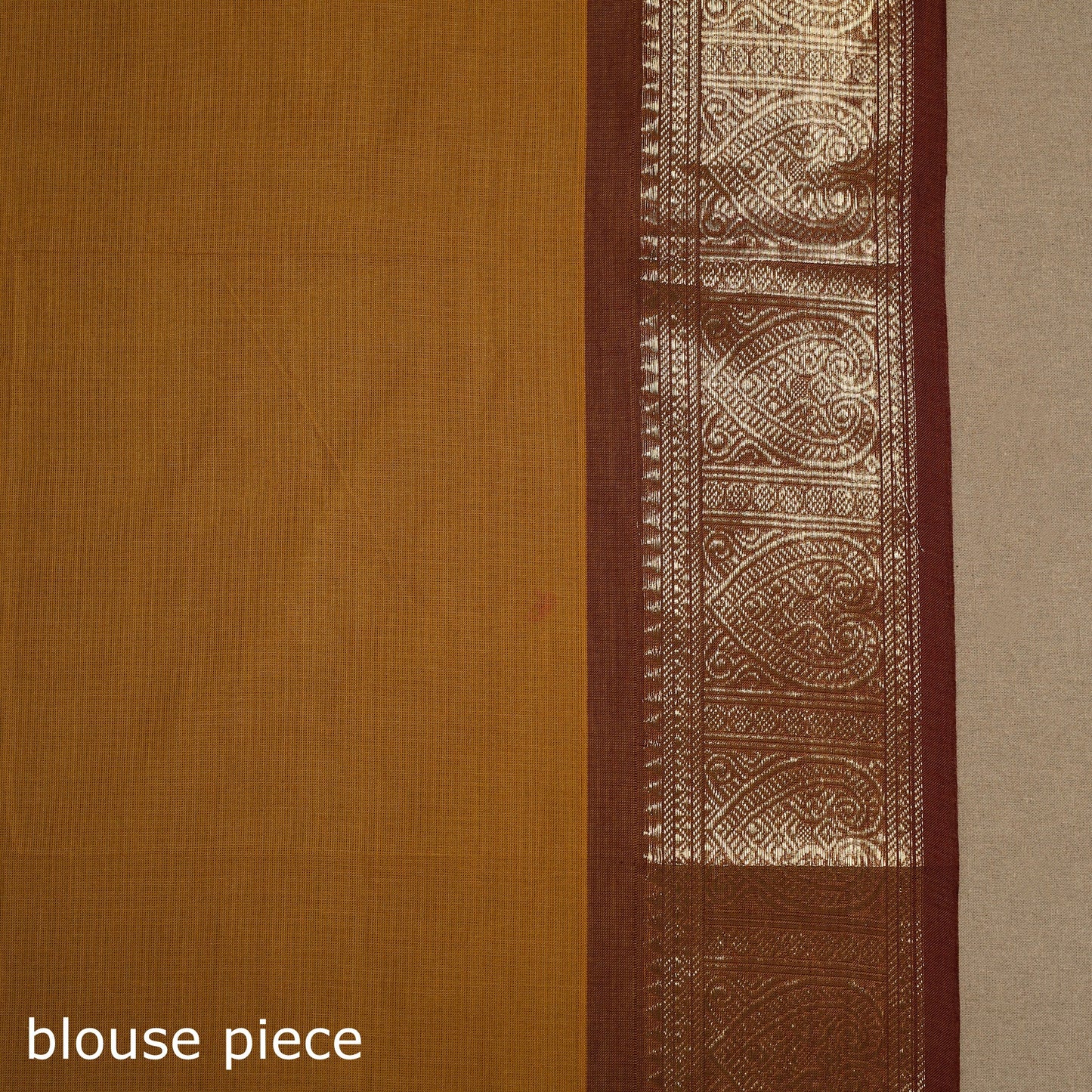 Brown Kandangi Chettinad Cotton Saree with Border