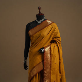 Brown Kandangi Chettinad Cotton Saree with Border