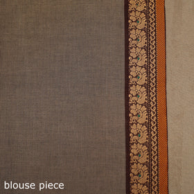 Brown Kandangi Chettinad Cotton Saree with Border