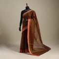 Brown - kandangi chettinad cotton saree with border 19