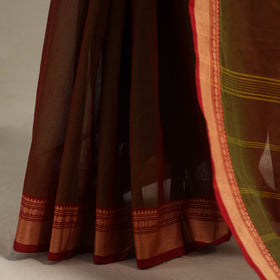 Brown - kandangi chettinad cotton saree with border 19