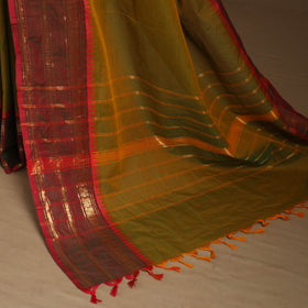 Brown Kandangi Chettinad Cotton Saree with Border