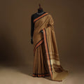Brown Kandangi Chettinad Cotton Saree with Border