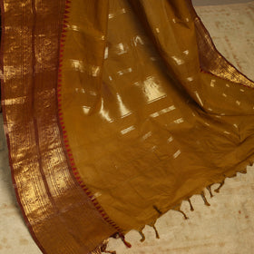 Brown Kandangi Chettinad Cotton Saree with Border
