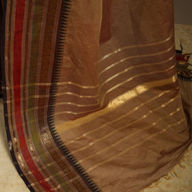 Brown Kandangi Chettinad Cotton Saree with Border