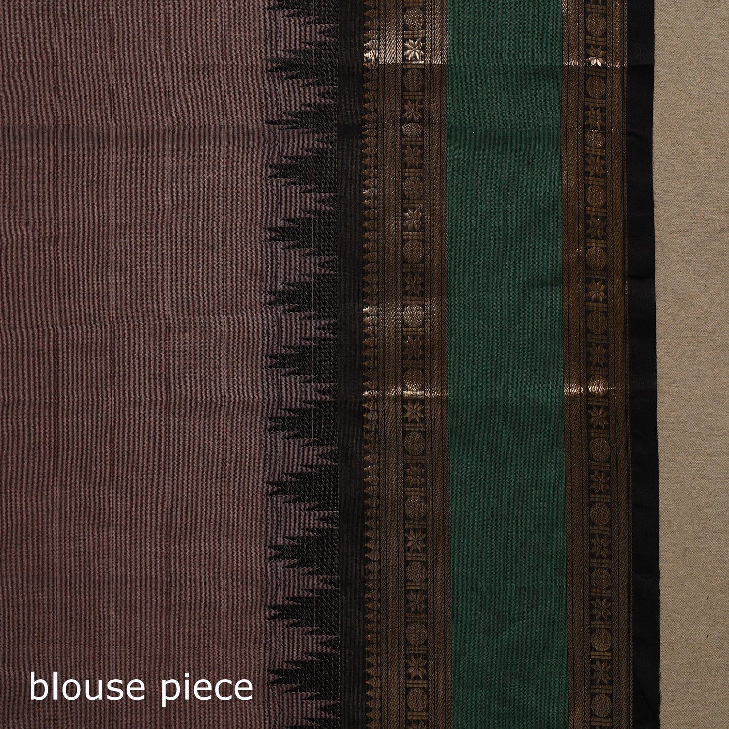Brown Kandangi Chettinad Cotton Saree with Border