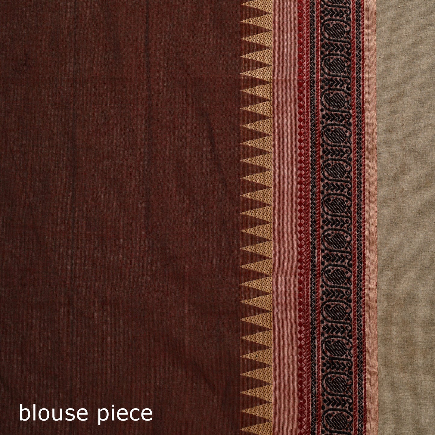 Brown - kandangi chettinad cotton saree with border 52