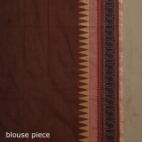 Brown - kandangi chettinad cotton saree with border 52