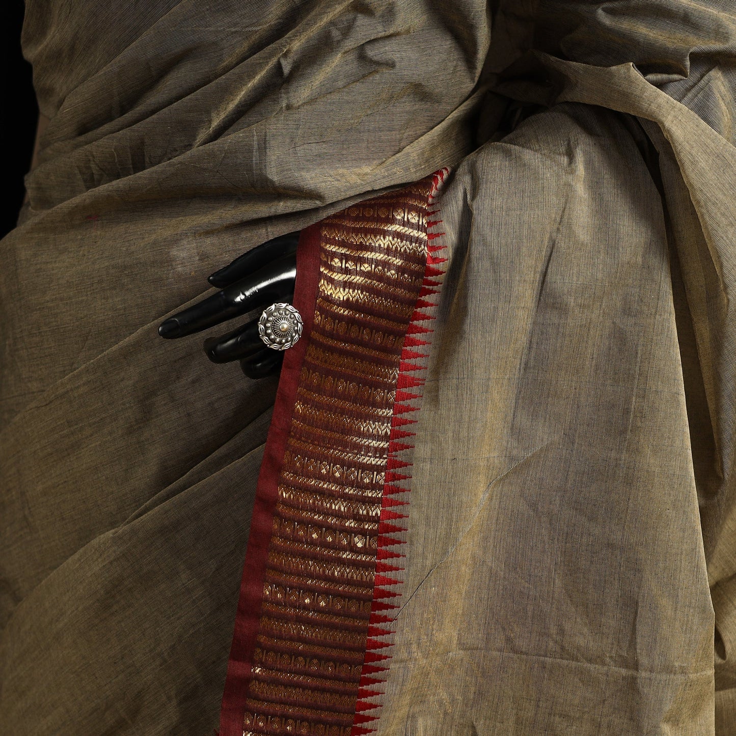 Green - kandangi chettinad cotton saree with border 56