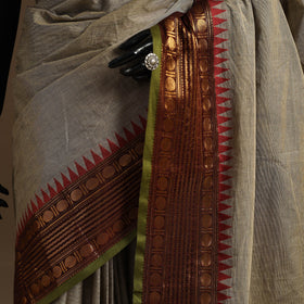 Brown Kandangi Chettinad Cotton Saree with Border