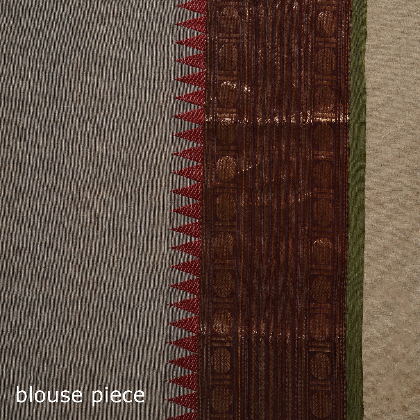 Brown Kandangi Chettinad Cotton Saree with Border