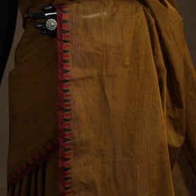 Brown - kandangi chettinad cotton saree with border 73