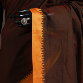 Brown - kandangi chettinad cotton saree with border 78