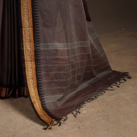 Brown - kandangi chettinad cotton saree with border 93