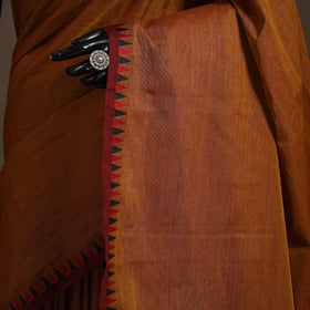 Brown - kandangi chettinad cotton saree with border 94