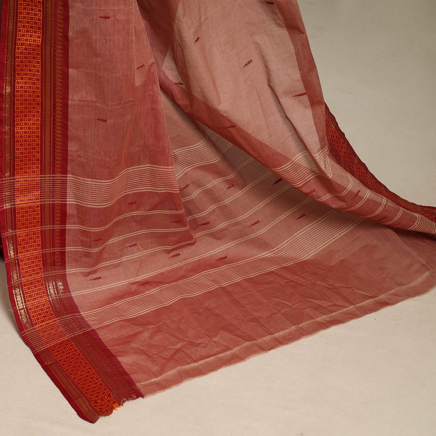 Brown - kandangi thread buti chettinad cotton saree