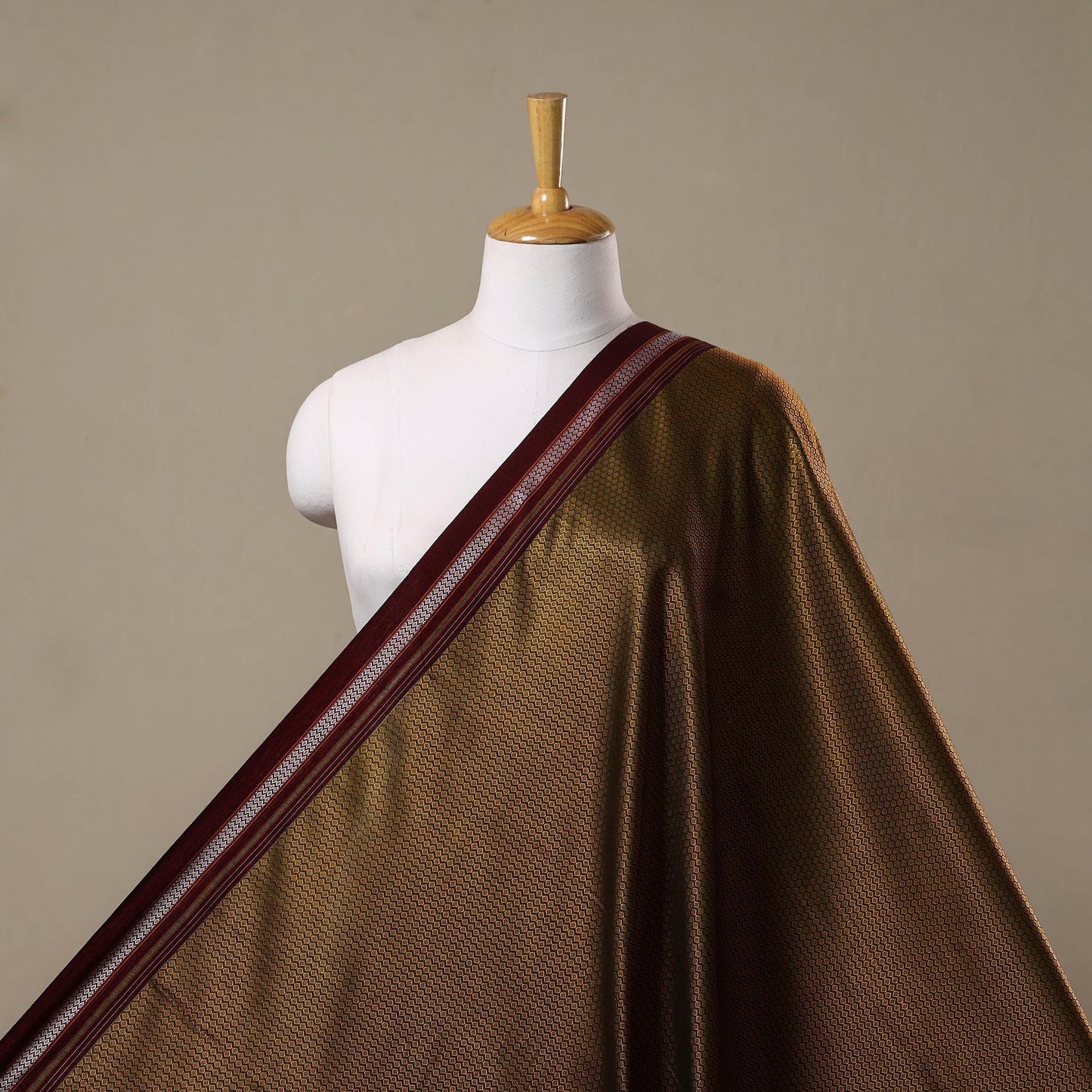 Karnataka weave cotton khun fabric 02 - handcrafted