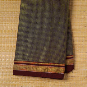 Brown - karnataka weave cotton khun fabric 06 - handcrafted