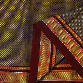 Brown - karnataka weave cotton khun fabric 06 - handcrafted