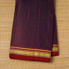 Brown - karnataka weave cotton khun fabric 20 - handcrafted