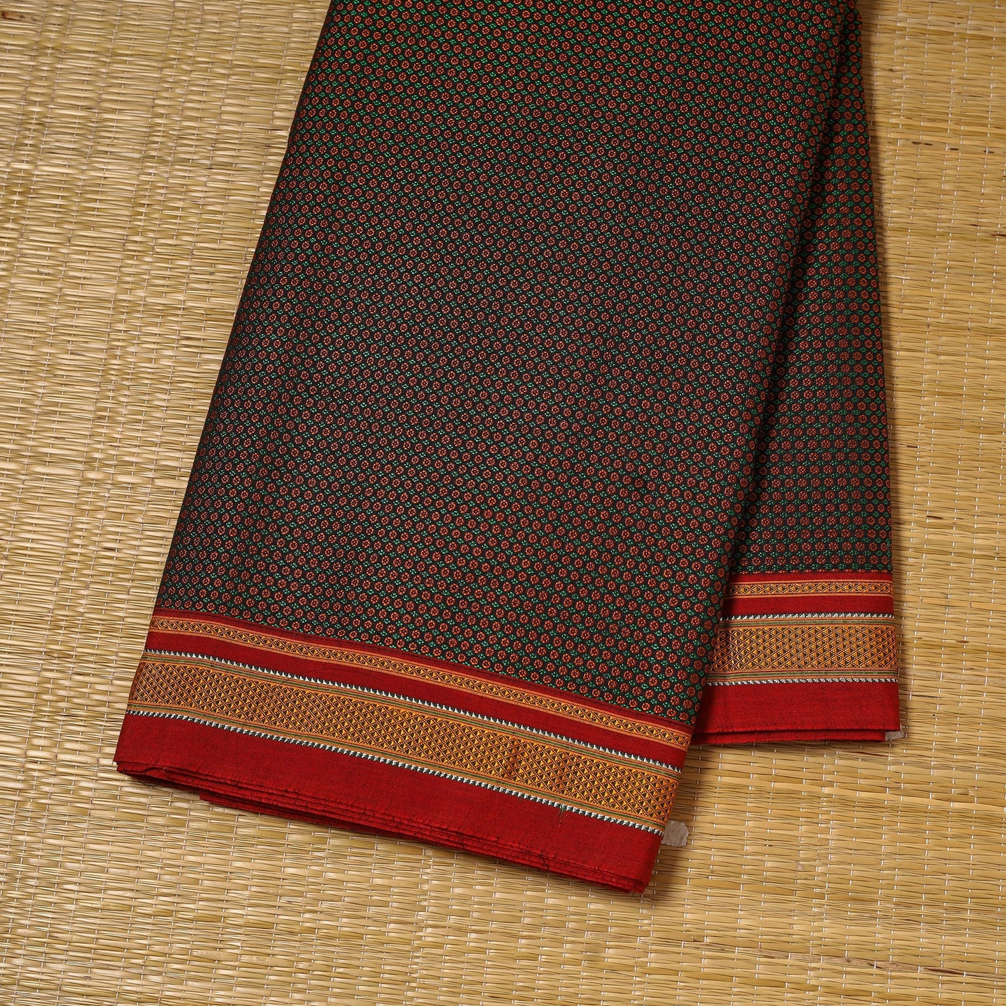 Karnataka weave cotton khun fabric 37 - handcrafted