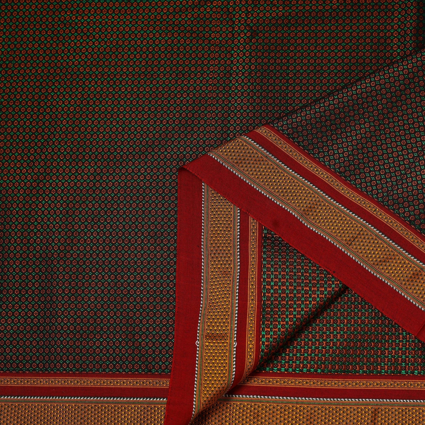 Karnataka weave cotton khun fabric 37 - handcrafted