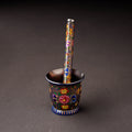  Floral Handpainted Enamelware Stainless Steel Mortar and Pestle 