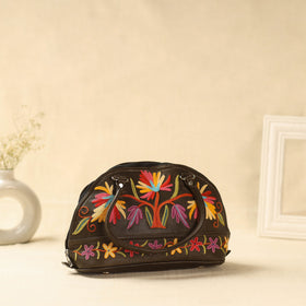  Brown Kashmiri Crewel Hand Embroidery Handbag