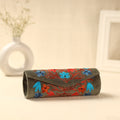  Brown Kashmiri Crewel Hand Embroidery Velvet Clutch