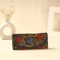 Brown Kashmiri Crewel Hand Embroidery Velvet Travel Wallet