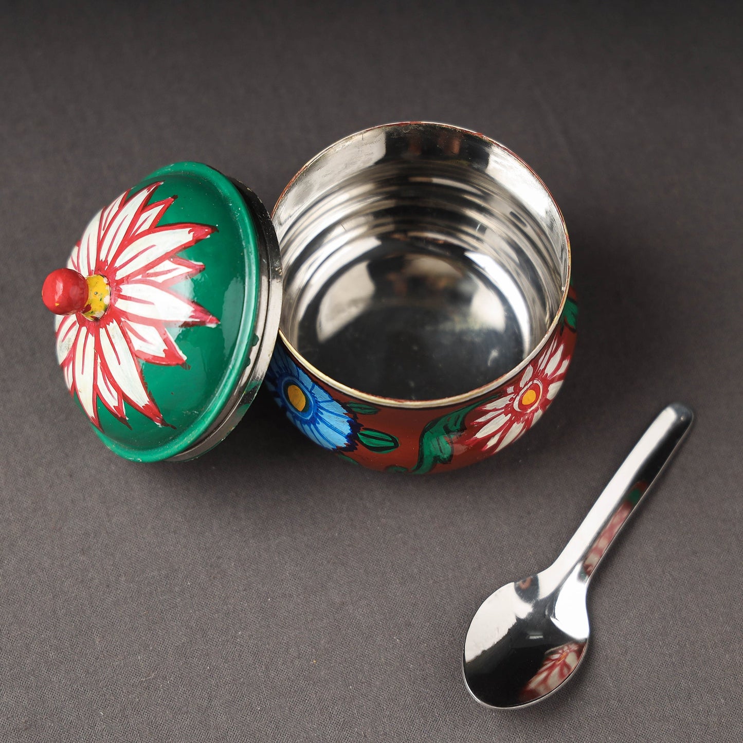  Kavad Handpainted Stainless Steel Ghee Pot 